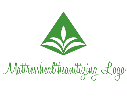 abstract plant in rhombus agriculture logo