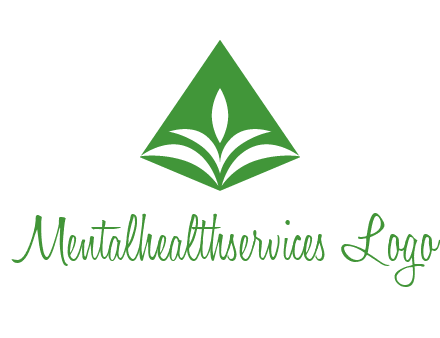 abstract plant in rhombus agriculture logo