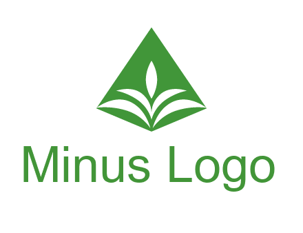 abstract plant in rhombus agriculture logo