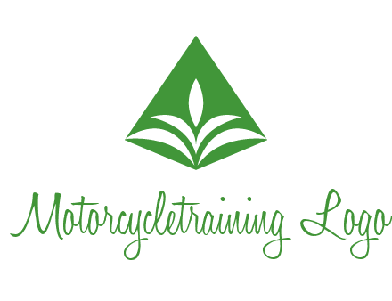 abstract plant in rhombus agriculture logo