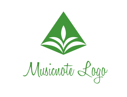 abstract plant in rhombus agriculture logo