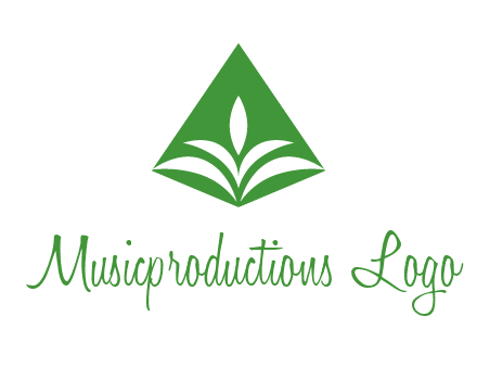 abstract plant in rhombus agriculture logo