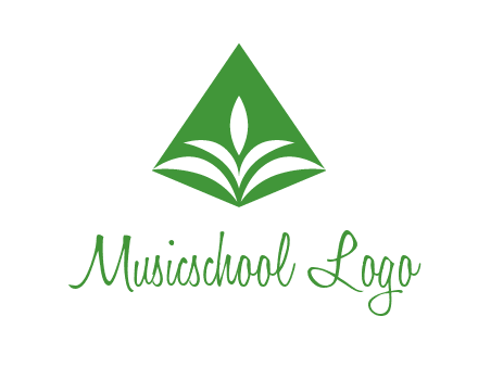 abstract plant in rhombus agriculture logo