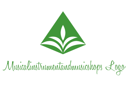 abstract plant in rhombus agriculture logo