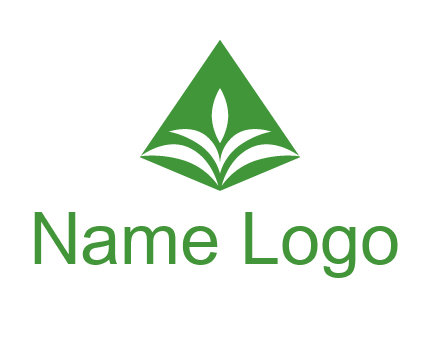 abstract plant in rhombus agriculture logo