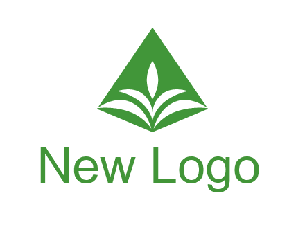 abstract plant in rhombus agriculture logo