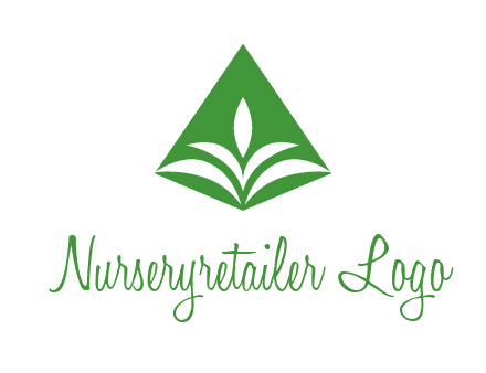abstract plant in rhombus agriculture logo