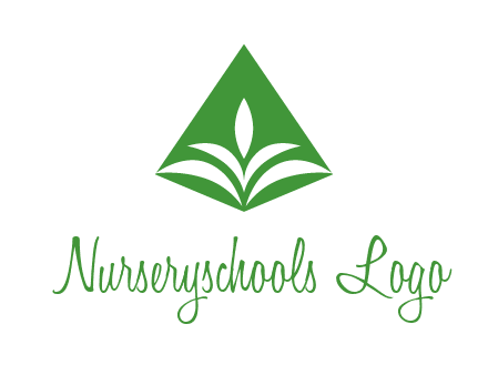 abstract plant in rhombus agriculture logo