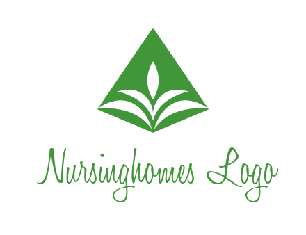 abstract plant in rhombus agriculture logo