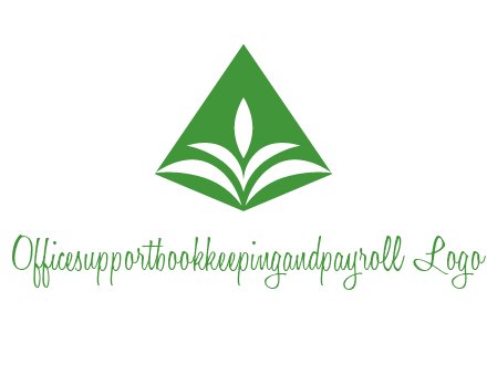 abstract plant in rhombus agriculture logo
