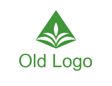 abstract plant in rhombus agriculture logo