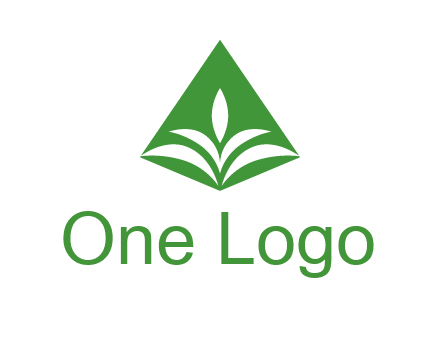 abstract plant in rhombus agriculture logo