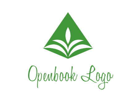 abstract plant in rhombus agriculture logo
