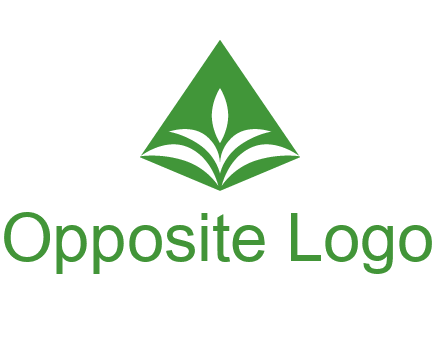 abstract plant in rhombus agriculture logo