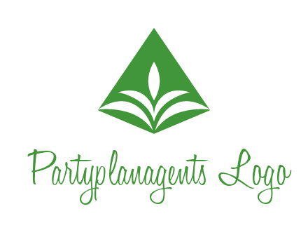 abstract plant in rhombus agriculture logo