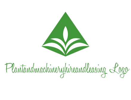 abstract plant in rhombus agriculture logo