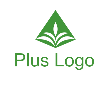 abstract plant in rhombus agriculture logo