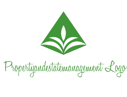 abstract plant in rhombus agriculture logo
