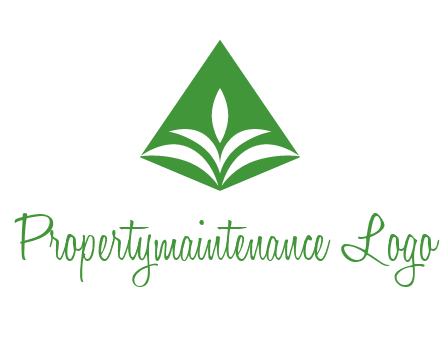 abstract plant in rhombus agriculture logo