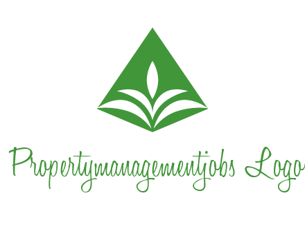 abstract plant in rhombus agriculture logo