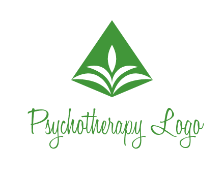 abstract plant in rhombus agriculture logo