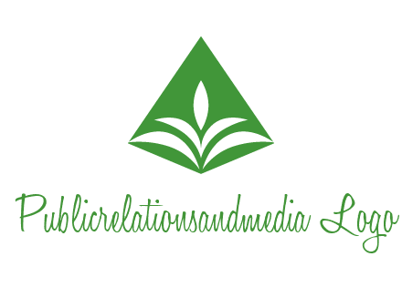abstract plant in rhombus agriculture logo