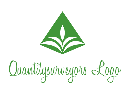 abstract plant in rhombus agriculture logo