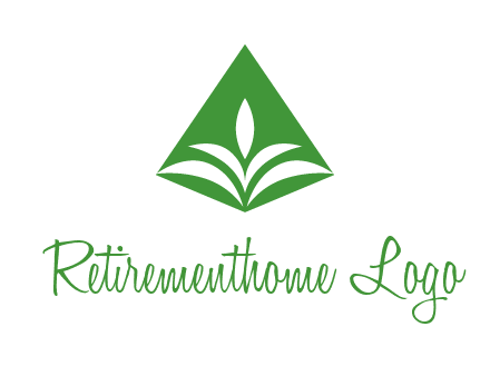 abstract plant in rhombus agriculture logo