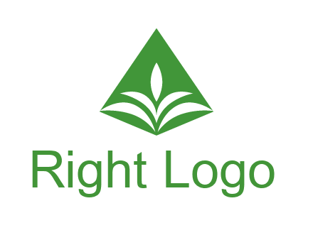 abstract plant in rhombus agriculture logo