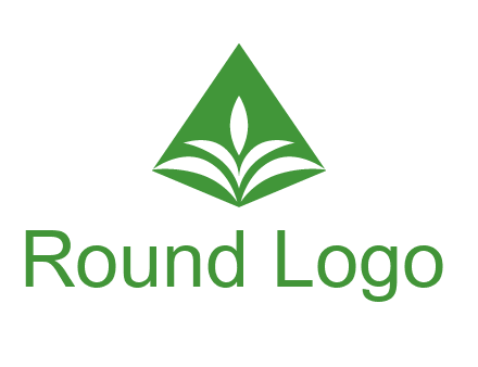 abstract plant in rhombus agriculture logo