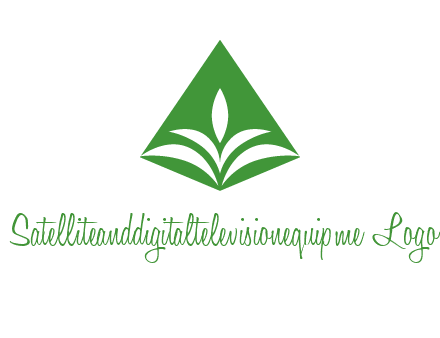 abstract plant in rhombus agriculture logo