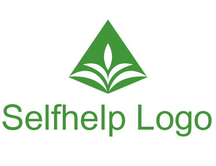 abstract plant in rhombus agriculture logo