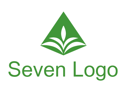 abstract plant in rhombus agriculture logo