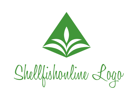 abstract plant in rhombus agriculture logo