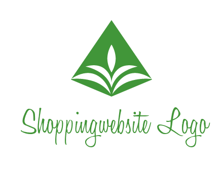 abstract plant in rhombus agriculture logo