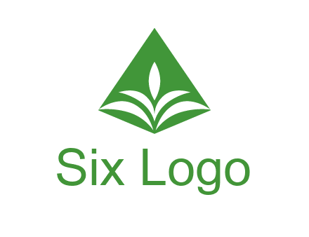 abstract plant in rhombus agriculture logo