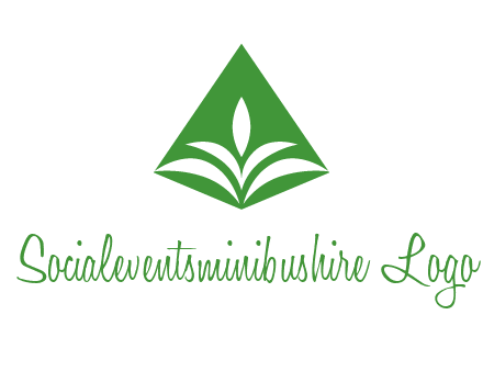 abstract plant in rhombus agriculture logo