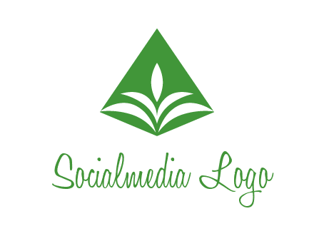abstract plant in rhombus agriculture logo