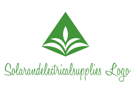 abstract plant in rhombus agriculture logo