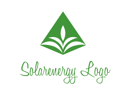 abstract plant in rhombus agriculture logo