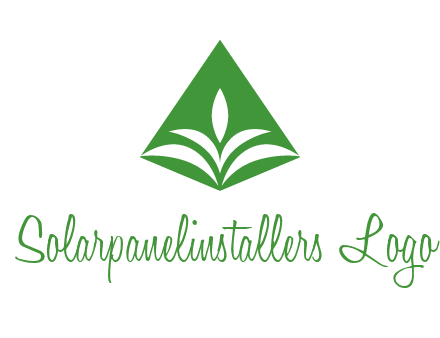abstract plant in rhombus agriculture logo