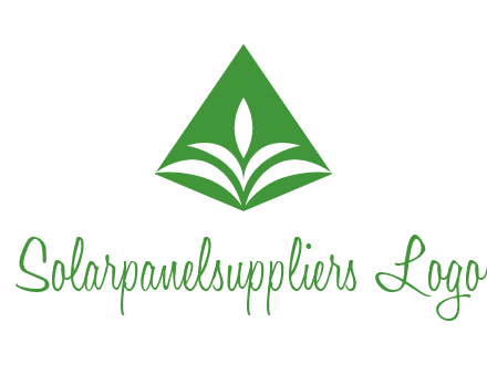 abstract plant in rhombus agriculture logo