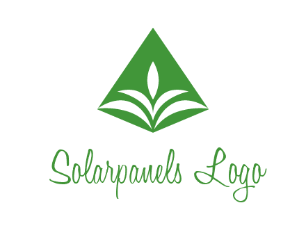 abstract plant in rhombus agriculture logo