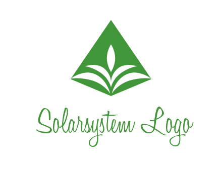 abstract plant in rhombus agriculture logo