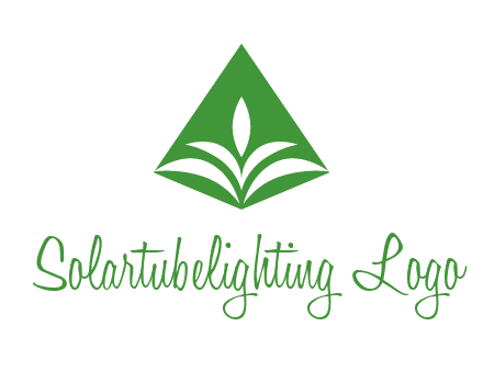 abstract plant in rhombus agriculture logo