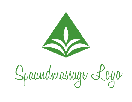 abstract plant in rhombus agriculture logo