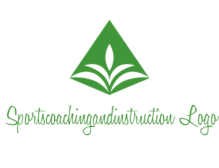 abstract plant in rhombus agriculture logo