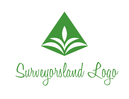 abstract plant in rhombus agriculture logo