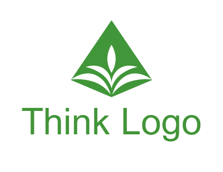 abstract plant in rhombus agriculture logo