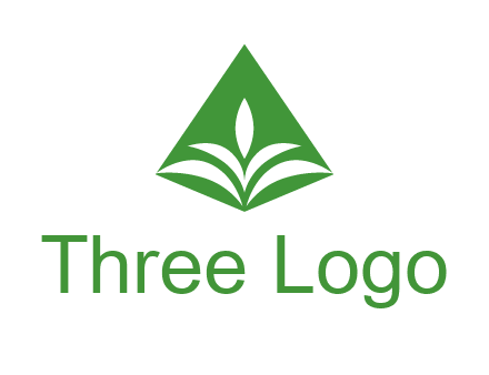 abstract plant in rhombus agriculture logo